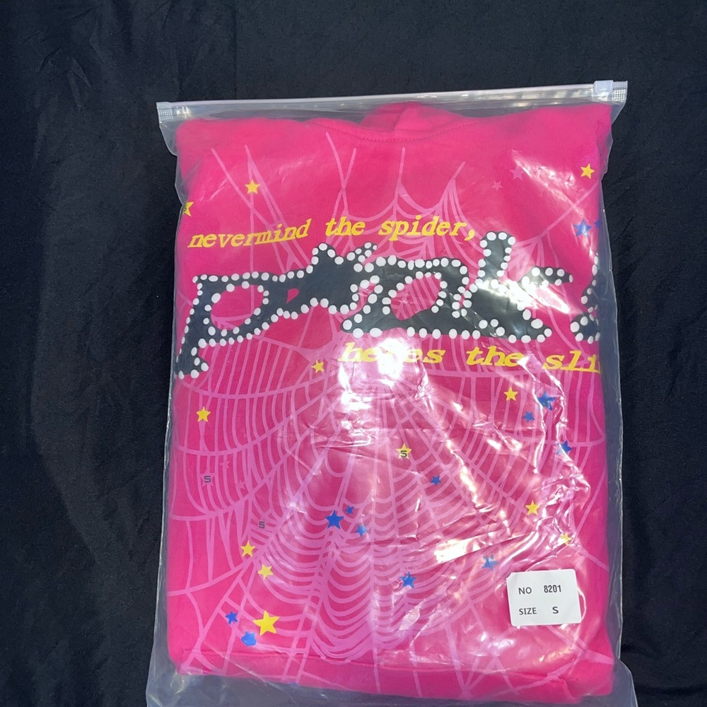 Sp5der hoodie  pink
